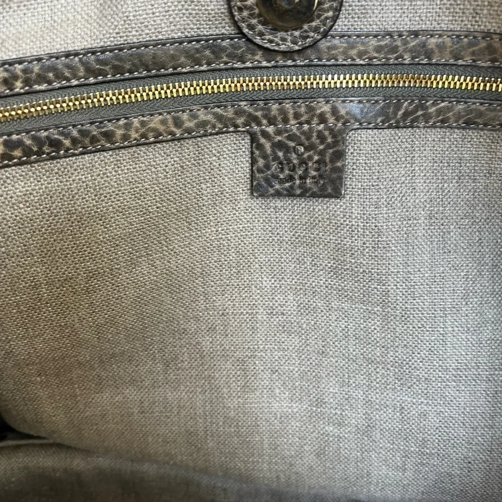 Distressed Bamboo Gucci Tote